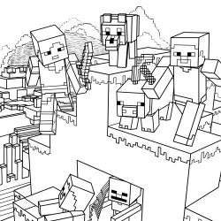 Minecraft para imprimir e colorir