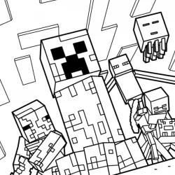 Minecraft para imprimir e colorir