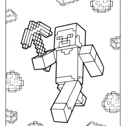 Minecraft para imprimir e colorir