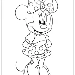 Minnie para imprimir e colorir