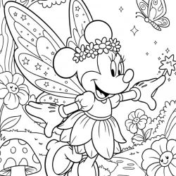Minnie para imprimir e colorir