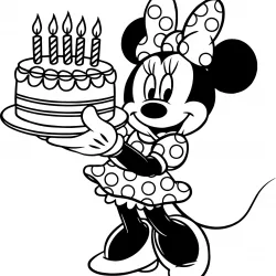 Minnie para imprimir e colorir