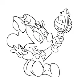 Minnie para imprimir e colorir