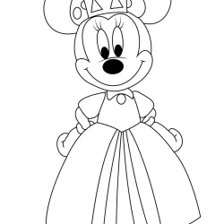 Minnie para imprimir e colorir