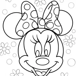 Minnie para imprimir e colorir