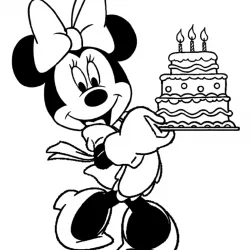 Minnie para imprimir e colorir