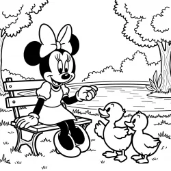 Minnie para imprimir e colorir