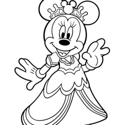 Minnie para imprimir e colorir