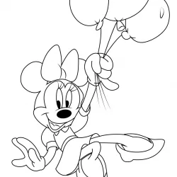Minnie para imprimir e colorir