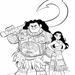Moana para imprimir e colorir
