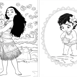 Moana para imprimir e colorir