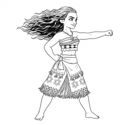 Moana para imprimir e colorir