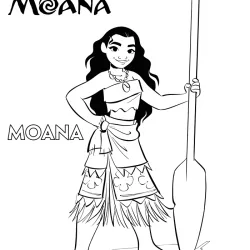 Moana para imprimir e colorir