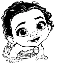 Moana para imprimir e colorir