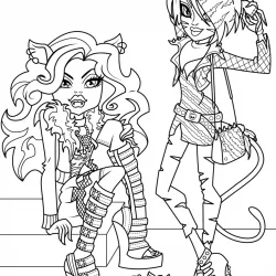 Monster High para imprimir e colorir