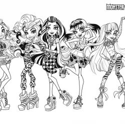 Monster High para imprimir e colorir