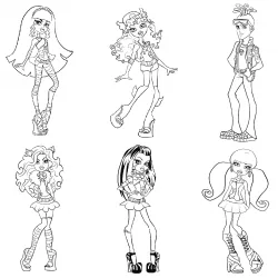 Monster High para imprimir e colorir