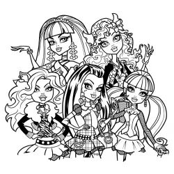 Monster High para imprimir e colorir