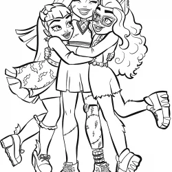 Monster High para imprimir e colorir