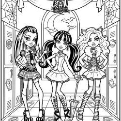 Monster High para imprimir e colorir