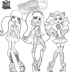 Monster High para imprimir e colorir