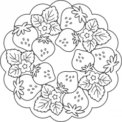 Morango para imprimir e colorir