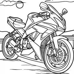 Motos para imprimir e colorir