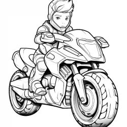 Motos para imprimir e colorir