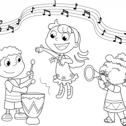 Música para imprimir e colorir