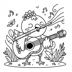 Música para imprimir e colorir