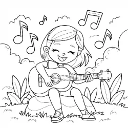 Música para imprimir e colorir