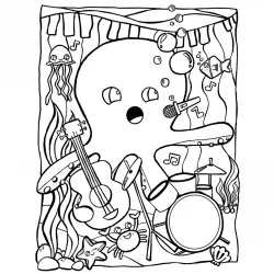 Música para imprimir e colorir