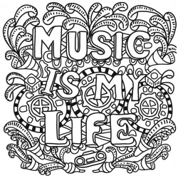 Música para imprimir e colorir