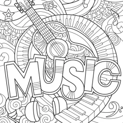 Música para imprimir e colorir