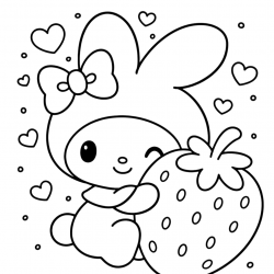 My Melody para imprimir e colorir