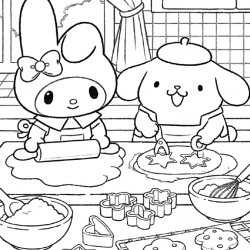 My Melody para imprimir e colorir