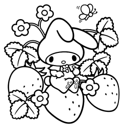 My Melody para imprimir e colorir