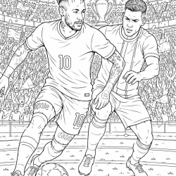 Neymar para imprimir e colorir