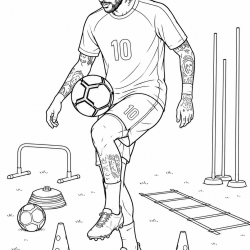 Neymar para imprimir e colorir
