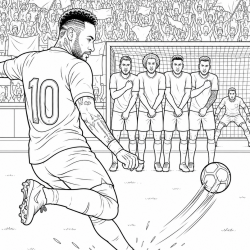 Neymar para imprimir e colorir