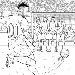 Neymar para imprimir e colorir