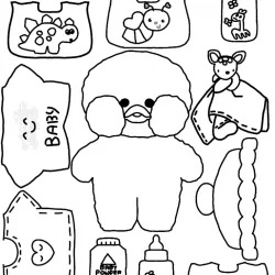 Paper duck para imprimir e colorir
