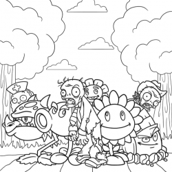 Plants vs. Zombies para imprimir e colorir