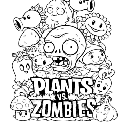Plants vs. Zombies para imprimir e colorir