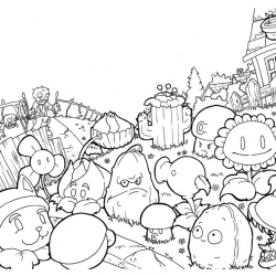 Plants vs. Zombies para imprimir e colorir