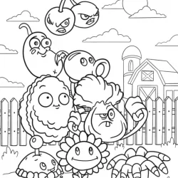 Plants vs. Zombies para imprimir e colorir