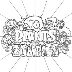 Plants vs. Zombies para imprimir e colorir