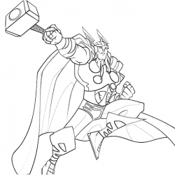 Thor para imprimir e colorir