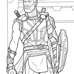 Thor para imprimir e colorir