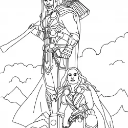 Thor para imprimir e colorir